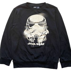 STAR WARS Sweatshirt Kids Boys Youth Large StormTrooper Glow in The Dark Black